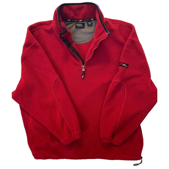 IZOD Perform X Women's Red Fleece Quarter Zip Jacket Performance Outdoor1X EUC - Picture 1 of 9
